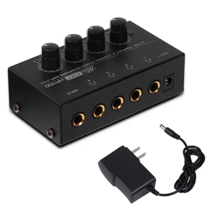 Amplificateur de casque stéréo Ultra-Compact, amplificateur Audio 4 canaux pour la musique, prise Ja