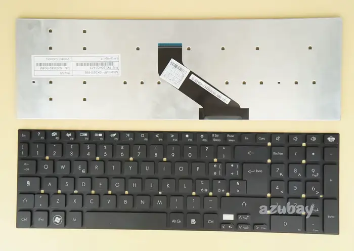 Clavier IT RU CA PO pour Packard Bell PK130O41B04 MP-10K33SU-6982W MP-10K36CU-6982W PK130O41B19 PK13