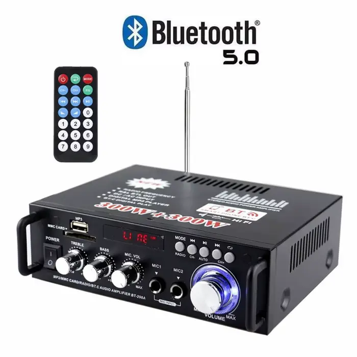 Amplificateurs domestiques audio 600W, compatible Bluetooth, caisson de basses, système sonore de th