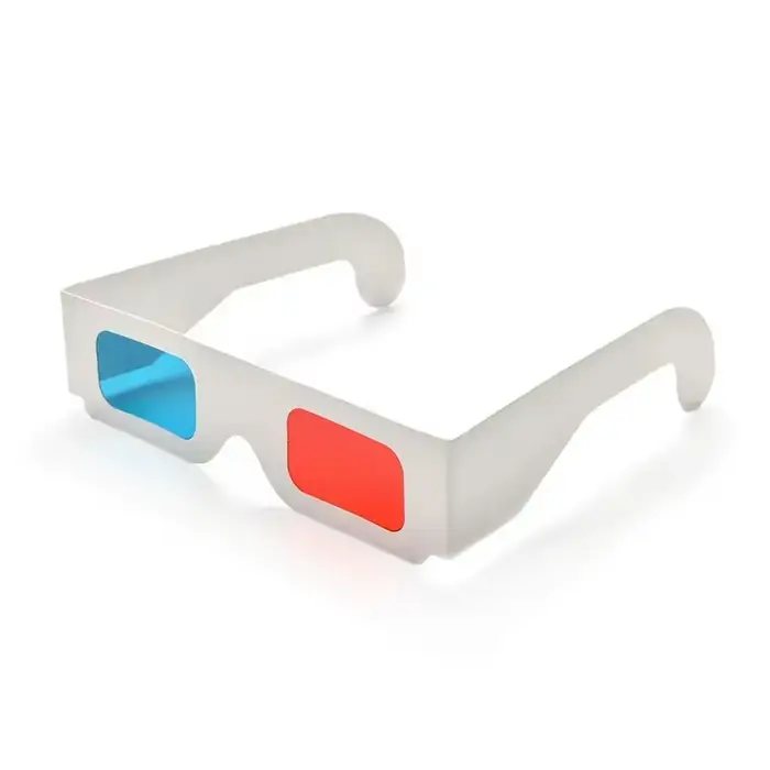 Lunettes 3D universelles en carton rouge et bleu, accessoires de jeux vidéo, portables