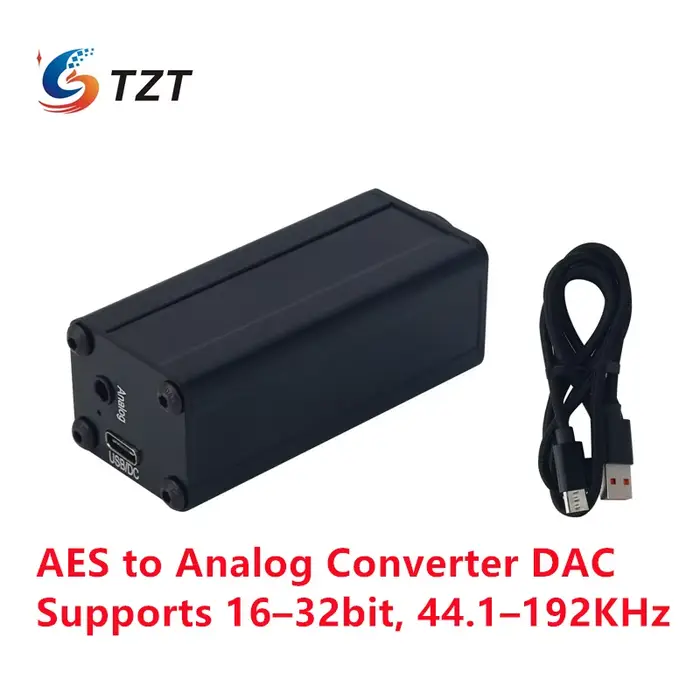 Convertisseur DAC TZT AES vers analogique vers AES avec entrée numérique AES vers sortie 3,5 mm pren