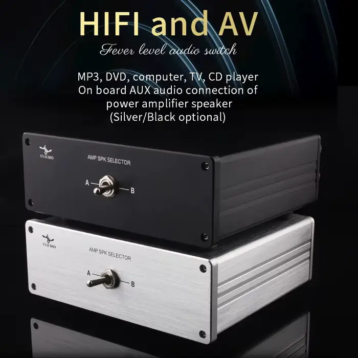 YYAUDIO Commutateur audio 2 entrées 1 sortie