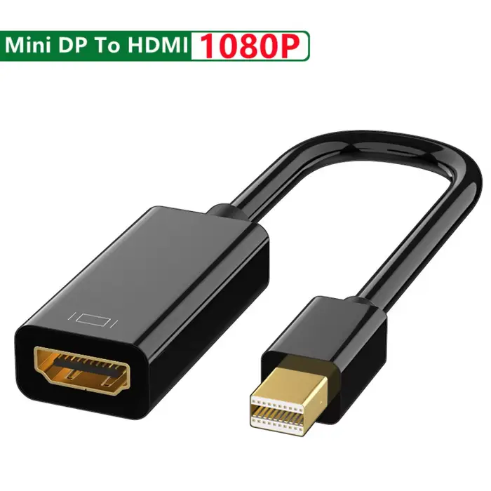 Adaptateur Mini DP vers HDMI 4K, câble Mini Displayport vers HDMI 1080P Mini DP mâle vers HDMI femel
