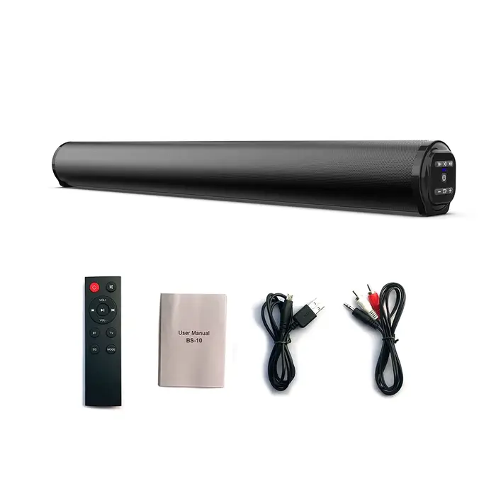 Barre de son Bluetooth 20W, caisson de basses sans fil, son Surround domestique, lecteur de musique 