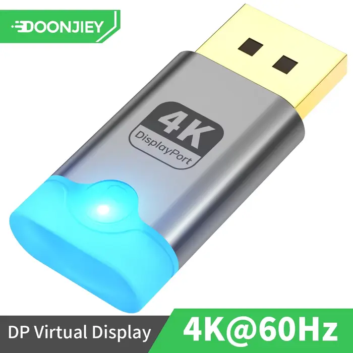 Adaptateur de prise factice DisplayPort 8K, émulateur d'affichage fantôme sans tête DP, émulateur ED