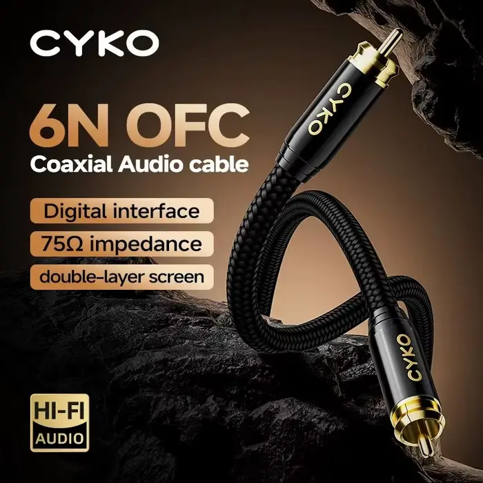 Câble Coaxial Audio numérique 75Ω haut de gamme Rca vers Rca mâle SPDIF câble stéréo haut-parleur Hi