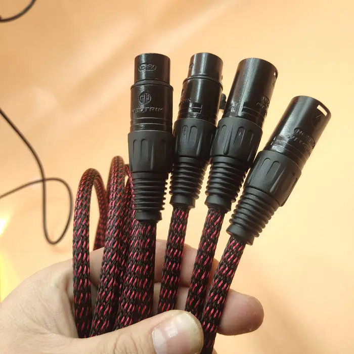 Neutre – câble audio XLR d'origine, haute pureté 6N OFC, ligne d'équilibre plaquée or pour microphon