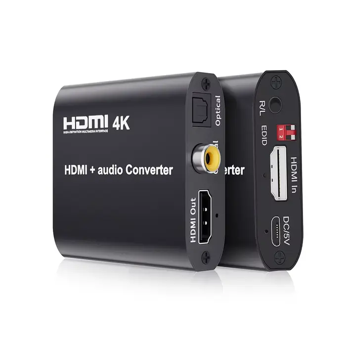 Répartiteur d'extracteur Audio HDMI 4K, séparateur de convertisseur Audio HDMI vers toslink + Coaxia