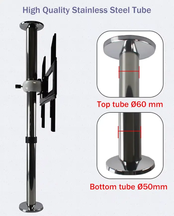 Support TV LCD en acier inoxydable