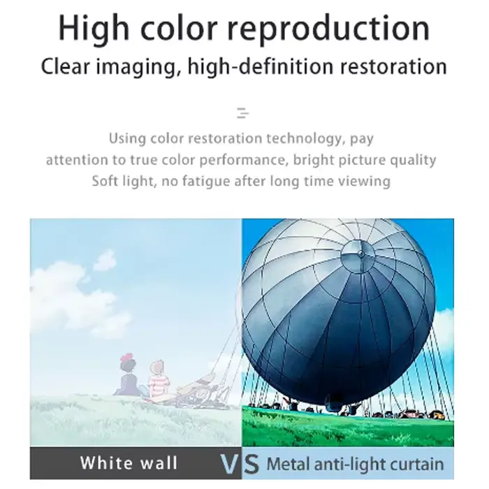 Rideau de projection anti-lumière