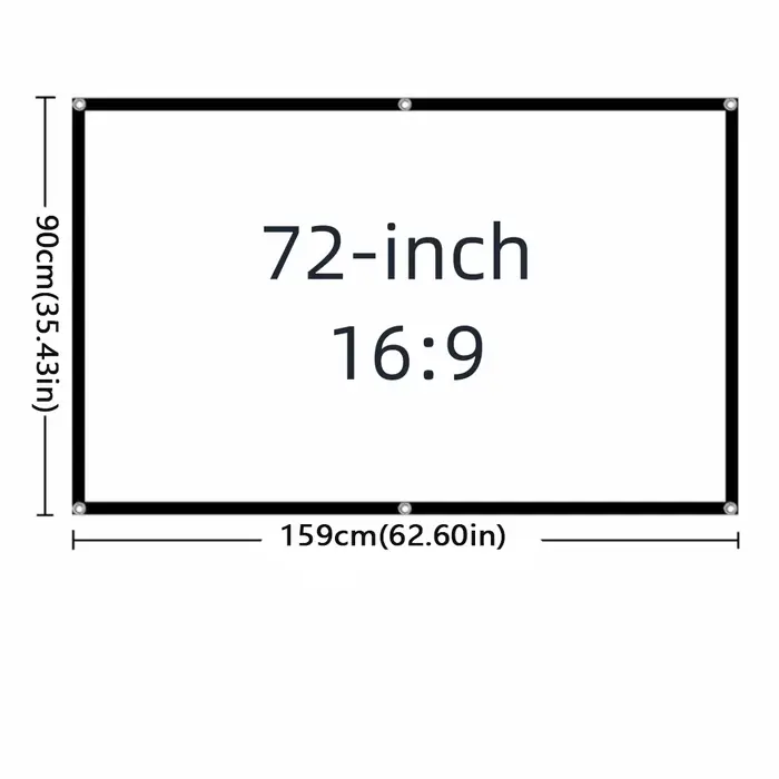 Écran de projection intérieur en polyester, équipement vidéo, écran de projection pliable HD, écran 