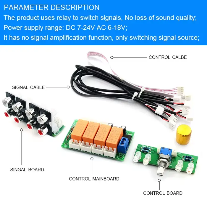 Commutateur de sélection de signal audio 4 voies CIRMECH