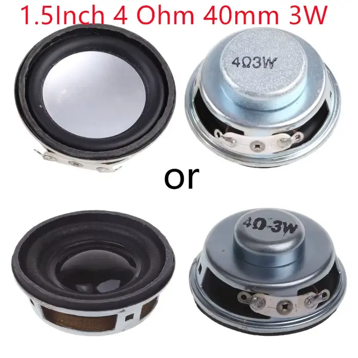 OOTDTY-Haut-parleur stéréo audio haute fidélité, résonance vibrante, L060, 3W, 4 ohms, 27mm, 2 pièce