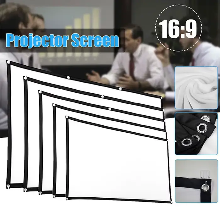 Rideau de projecteur Portable pour la maison et l'extérieur, KTV, bureau, Home cinéma, écran de proj