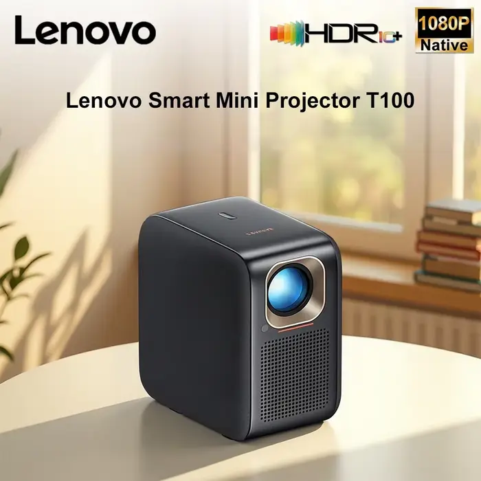 Lenovo T100 projecteur Full HD 1080P projecteurs 4K TV WiFi 6 850 ANSI Home cinéma mise au point aut