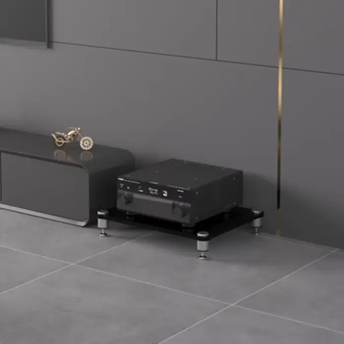 Meuble audio AV Rack Meuble TV disponible en noir, blanc et argent
