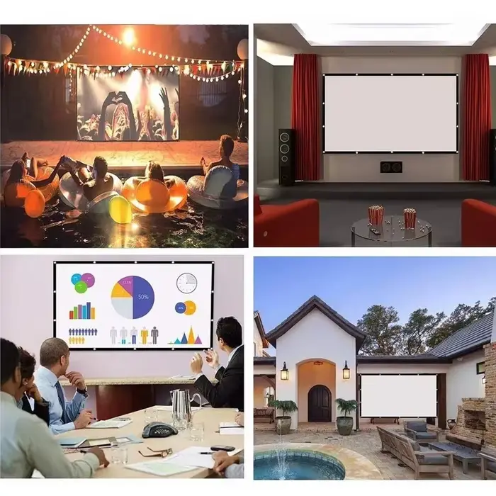 Écran portable Yovanxer pour projecteur 84" 100" 150" 16:9 en polyester