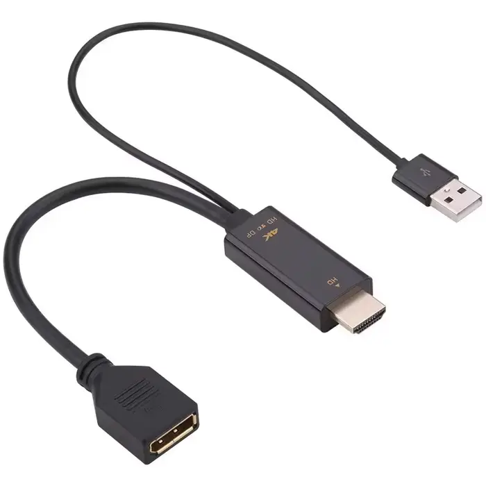 Câble HDMI vers DisplayPort 4K@60Hz 2K@120Hz, câble de source HDMI vers écran DP pour PC, ordinateur