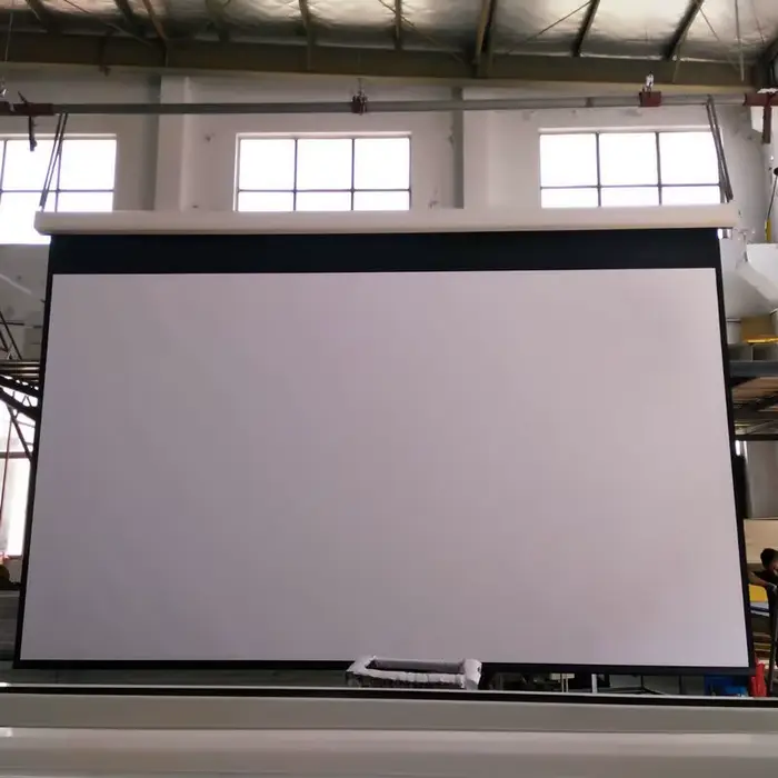 Écran de Projection, équipement de théâtre à ascenseur électrique, matériau PVC en fibre de verre de