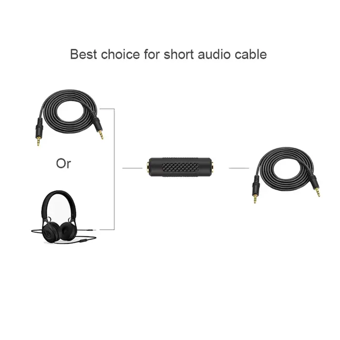 Connecteur adaptateur Audio 3.5mm femelle à femelle