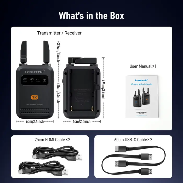 Lemorele 200m transmetteur récepteur HDMI sans fil 1080P émetteur-récepteur vidéo d'extension Hdmi p