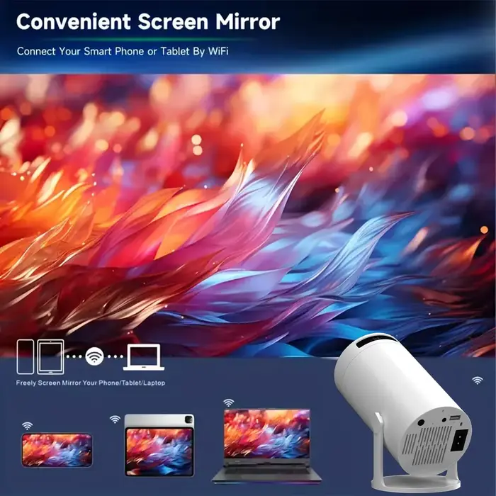 Mini projecteur portable 4K WiFi & BT Full HD 200 ANSI