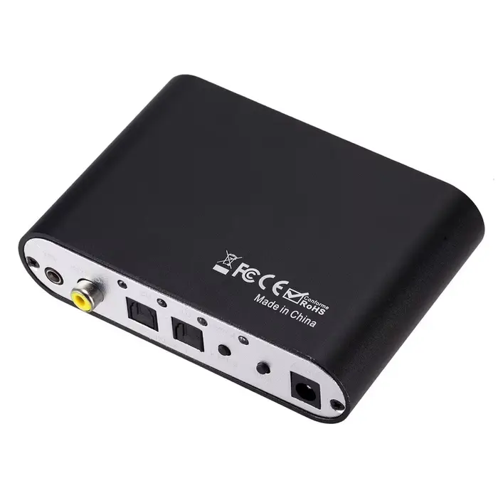 AC3 Audio numérique vers analogique 5.1 canaux stéréo convertisseur DAC optique SPDIF Coaxial AUX 3.5mm à 6