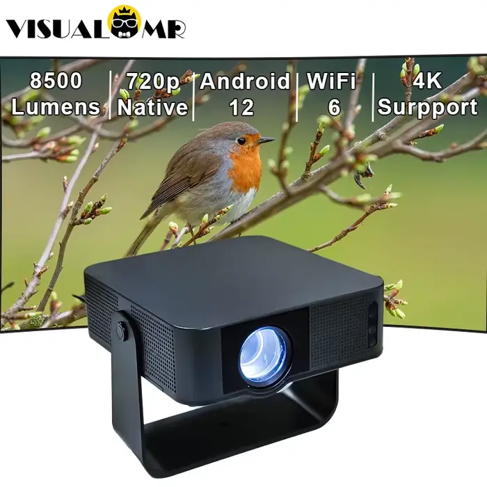 AI Smart 8500 Lumens Z6 Mini projecteur Full HD Android 12 mise au point automatique WiFi 6 Auto Key