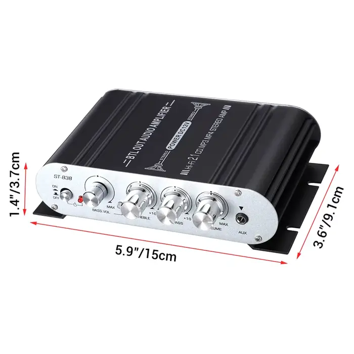 Lepy 838 HiFi 2.1 canaux amplificateur Audio stéréo basse