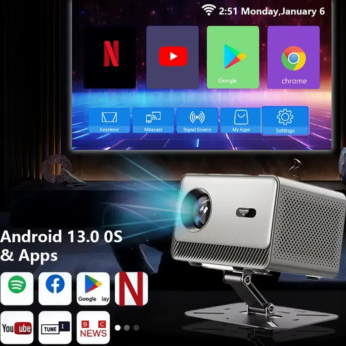 30000 Lumens 4K UHD projecteur Laser mise au point Android 12 WiFi 1080P Full HD Home cinéma
