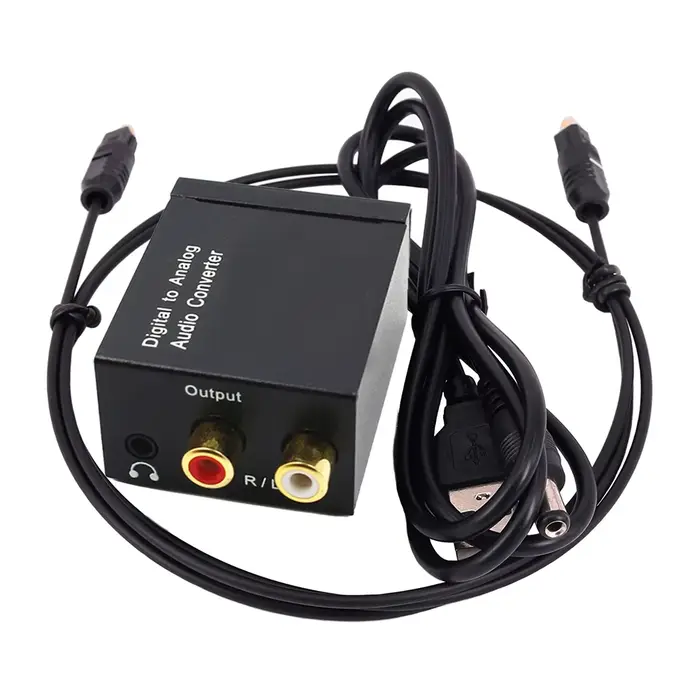 Convertisseur Audio numérique vers analogique 3 5mm, adapté à la télévision, convertisseur de sortie