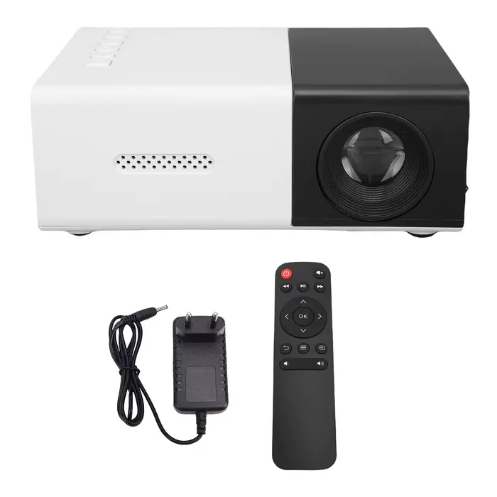 Projecteur HD 1080P LED, Interface multimédia HD, haut-parleur stéréo, Correction automatique du Key