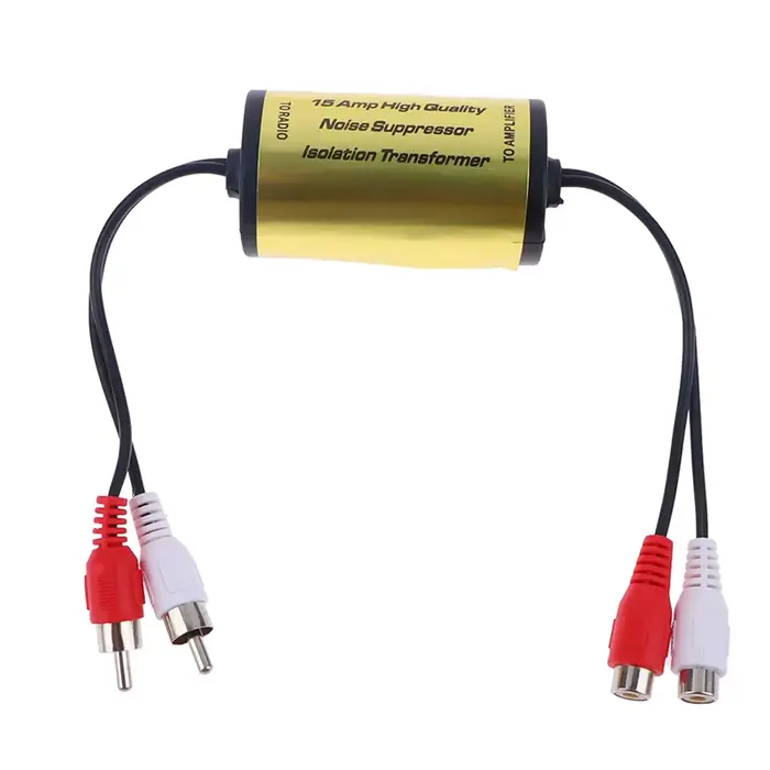 Filtre anti-bruit audio, suppresseur de boucle de masse, isolateur pour autoradio et système stéréo 