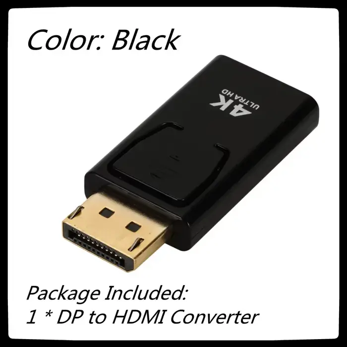Adaptateur 4K DP DisplayPort vers HDMI, convertisseur de Port d'affichage DP vers HDMI, adaptateur H