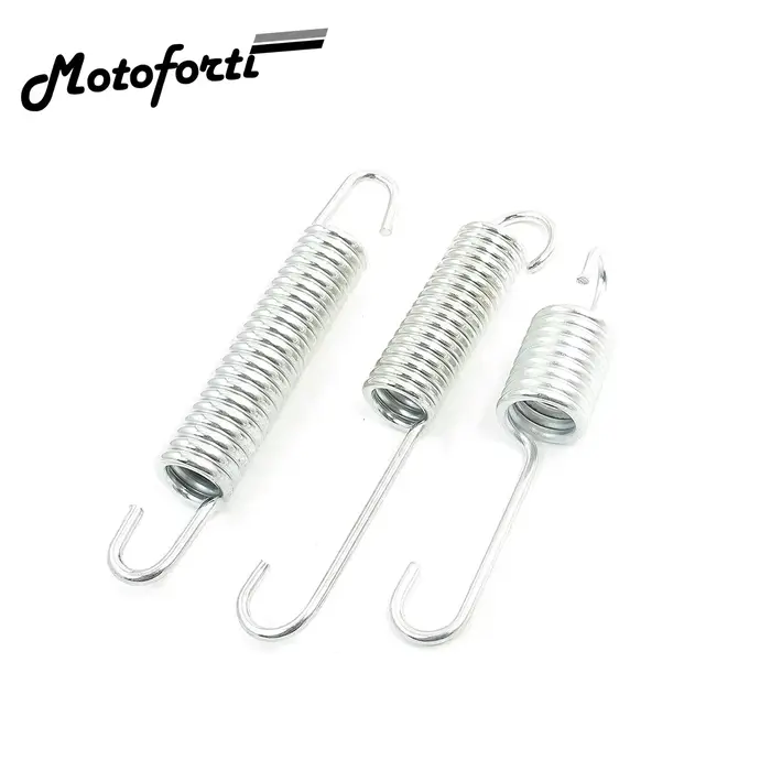 Motoforti 3 en 1 anneau métal moto supports latéraux béquille ressort ton argent support