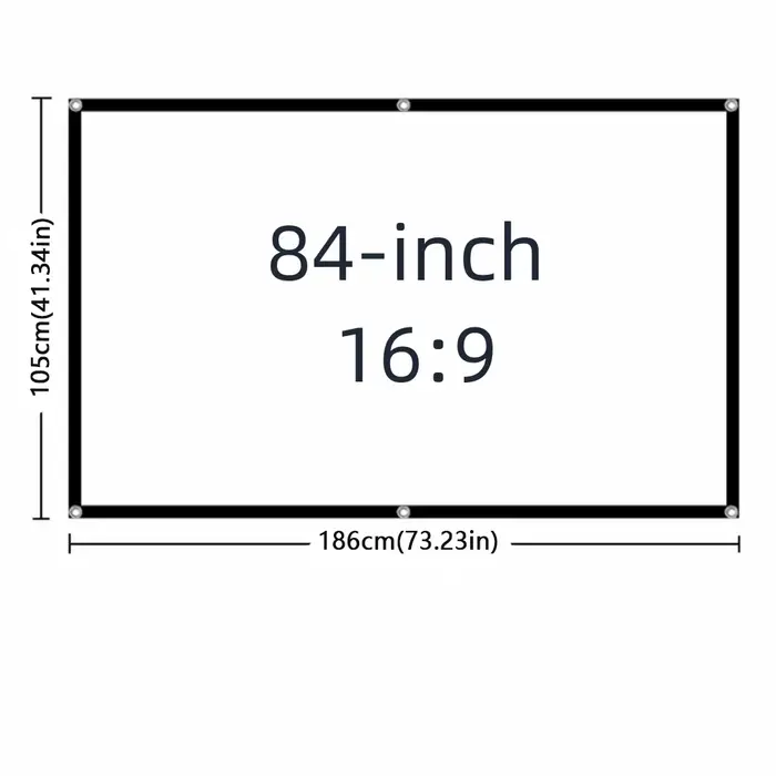 Écran de projection en polyester 16:9, équipement vidéo, écran de projection pliable, écran souple r