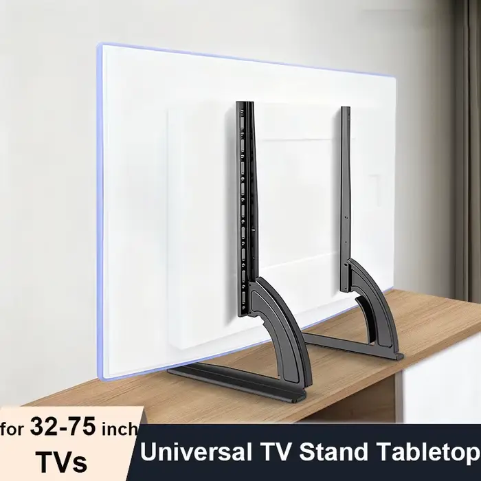 Support TV universel, support de table pour téléviseurs de 32 à 75 pouces, pieds robustes pouvant su