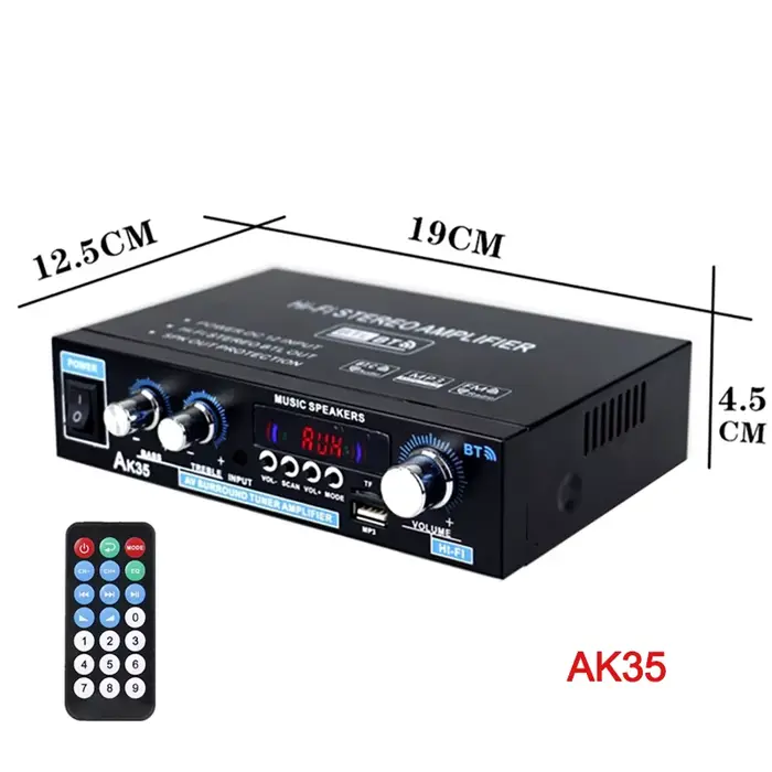 Amplificateurs audio numériques Bluetooth pour la maison, amplificateur de puissance audio, amplific