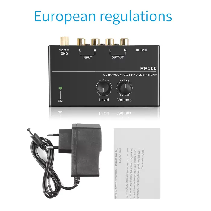 Préampli Phono PP500, préamplificateur pour écouteurs, Microphone, mélangeur d'agrandissement avec c