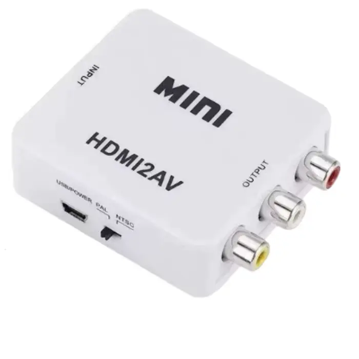 Convertisseur HDMI vers AV avec audio, convertisseur vidéo 1080P, câble HDMI2AV pour caméra AV numér