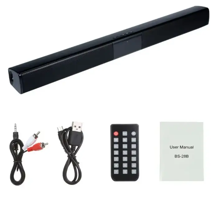 Barre de son pour Home cinéma barre de son sans fil TV 4 klaxons Bluetooth barre de son TV Portable 