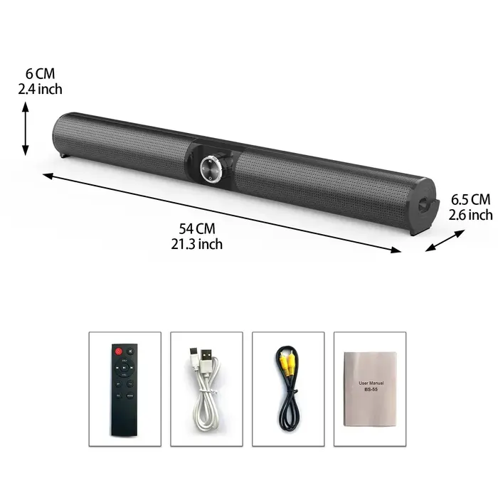 Caixa De Som BS55 100W système De cinéma maison haut-parleur Bletooth caisson De basses sans fil TV 