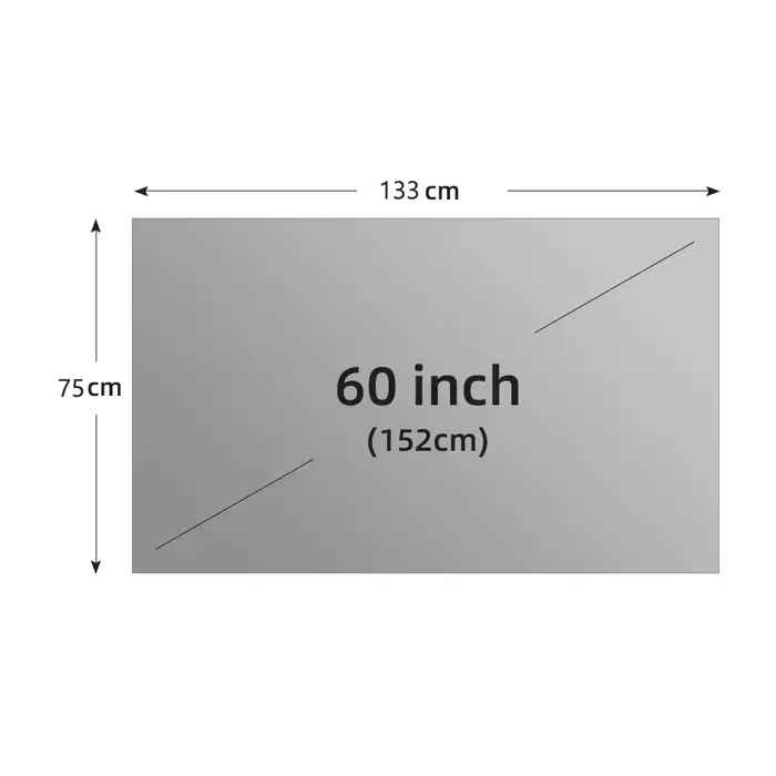 VEIDADZ – écran de projecteur 60 72 84 92 100 110 120 130 133 pouces 16:9, tissu réfléchissant pliab
