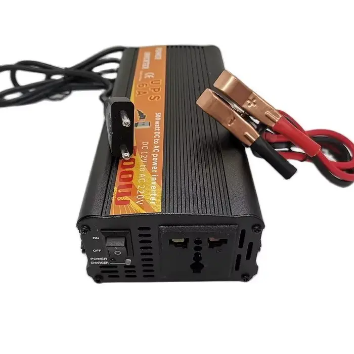UPS d'urgence pour voiture et maison, onde modifiée, Sicile, chargeur de batterie, 500W, DC 24V à AC