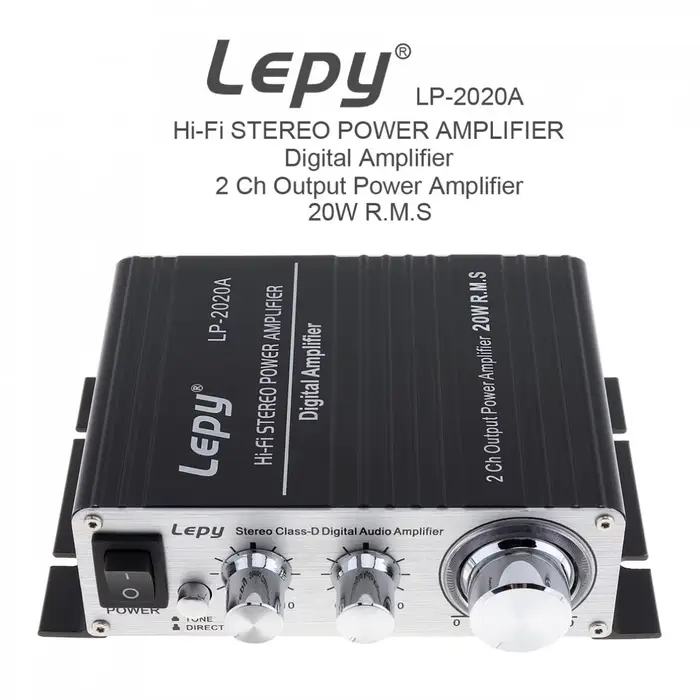 Amplificateur audio numérique stéréo classe D LEPY LP-2020A 20W x 2 2CH, amplificateur de puissance 