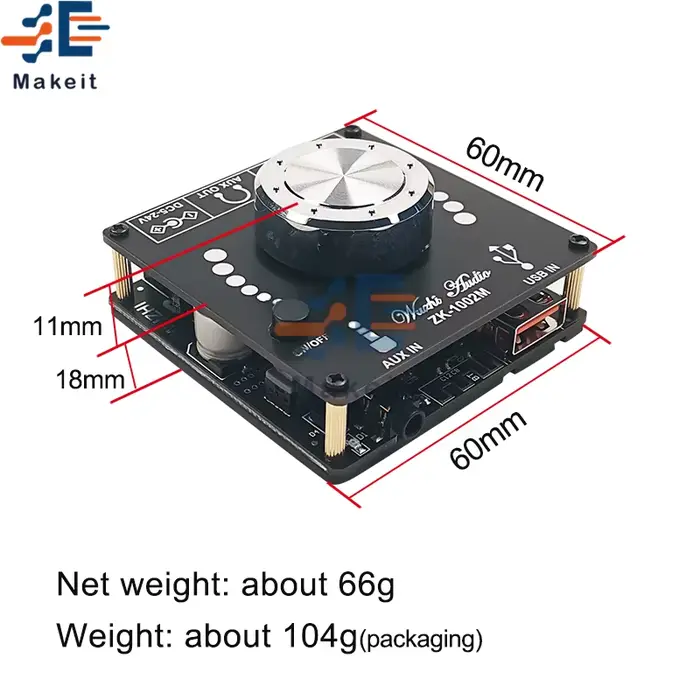 1002M 100W + 100W Bluetooth 5.0 Puissance Audio Amplificateur Conseil Pour HautréusStéréo Médailles Amplificador Home