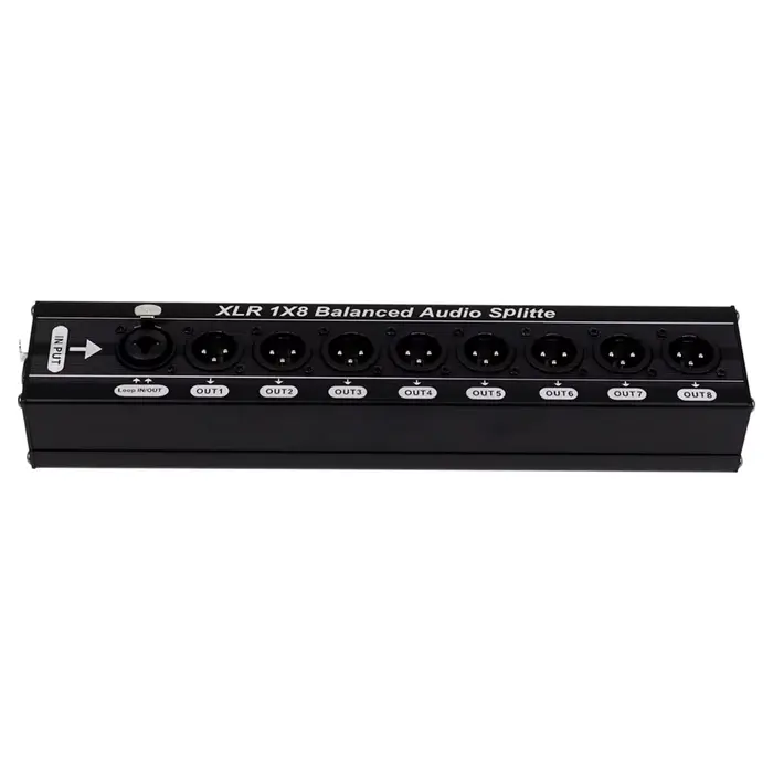 Nouveau Répartiteur Audio Équilibré XLR 1x8 Électronique