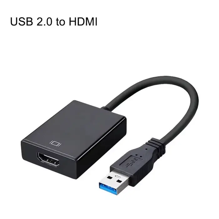 Adaptateur USB vers HDMI, HD 1080P, convertisseur compatible USB 3.0 vers HDMI, adaptateur USB exter