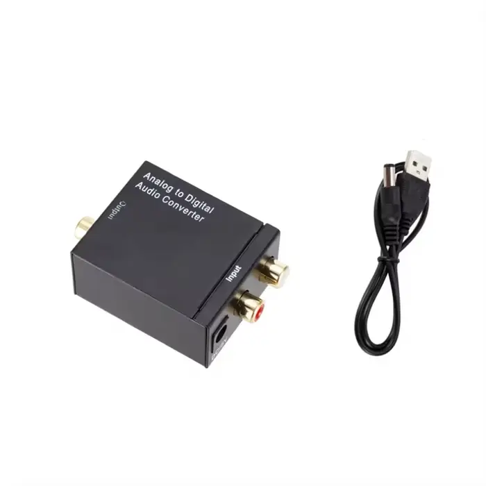 Convertisseur Audio analogique-numérique ADC, Signal Coaxial à Fiber optique, ADC Spdif stéréo, Jack