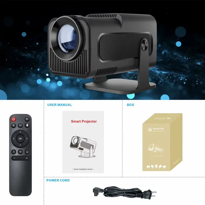 Mini projecteur compact HD HY320MINI, prend en charge la 4K/720P locale, idéal pour la maison/cadeau